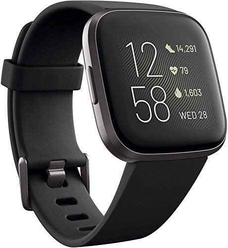 Fitbit Versa 2 Alexa搭載 スマートウォッチ Black/Carbon L/S サイズ 日本正規品 FB507BKBK