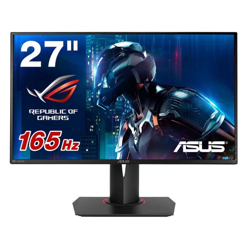 ASUS ゲーミングモニター ディスプレイROGSWIF PG278QR 27型リフレッシュレート165HzWQHDフリッカーフリーブルーラ