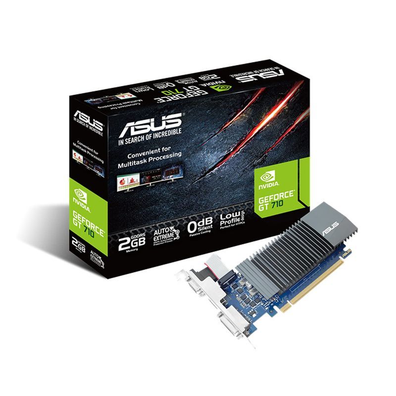 ASUS NVIDIA GeForce GT 710 / 2GB GDDR5 / HDMI 2.0b / HDMI 1.4a / ファンレス
