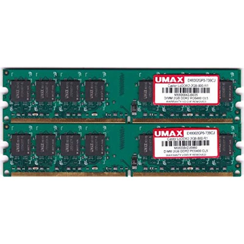 PC2-6400 DDR2-800 2GB*2=4GB デスクトップ用DDR2メモリ UMAX
