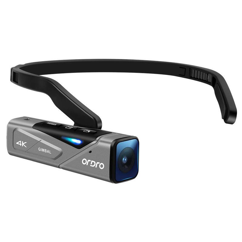 Ordro EP7 最新型 4K 60FPS ビデオカメラ ウェアラブル式 Vlogビデオカメラ FPV 二軸防振搭載 IP65防水 WI-