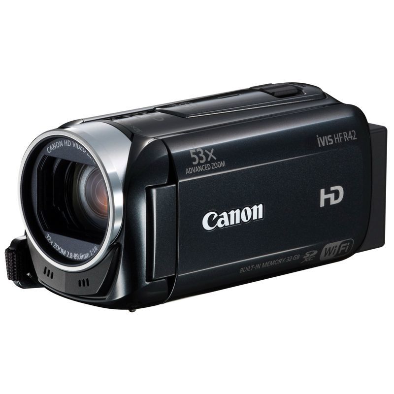 安心発送】 Canon デジタルビデオカメラ IVISHFR42BK ブラック 内蔵