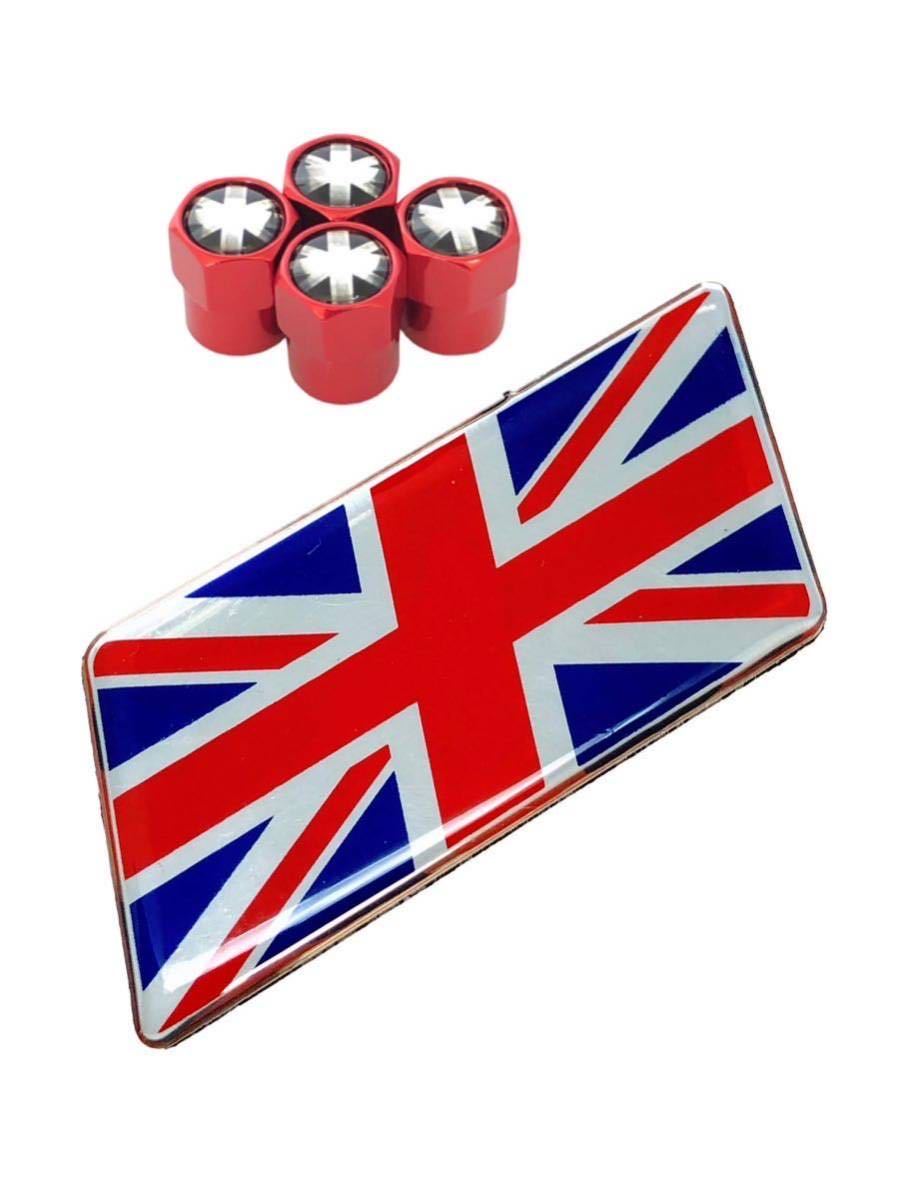 J 赤 イギリス 国旗 ステッカー フェンダー バルブキャップ エンブレム ベントレー ジャガー ランドローバー レンジローバー イヴォーク m_画像1