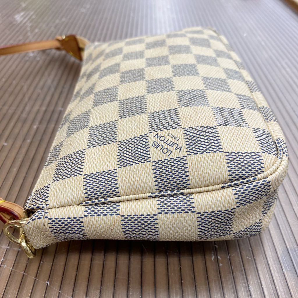 ルイ・ヴィトン Louis Vuitton N41207ポシェット アクセソワール AZUR ダミエ LOUIS VUITTON N4ダミエ アズール アクセサリーポーチ_画像2