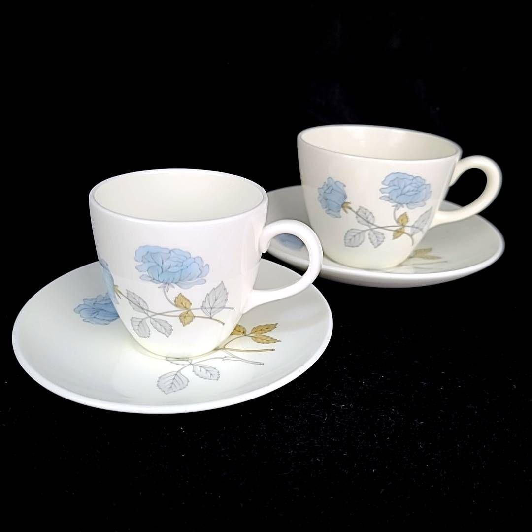 良品 ウェッジウッド WEDGWOOD アイスローズ カップ&ソーサー ペア 2客