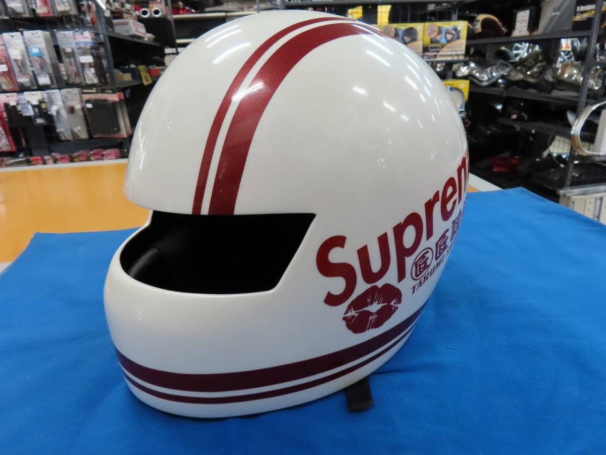 ★☆ SHOEI 族ヘル 当時物 加工 中古 ヘルメット XL ジャンク品 U.S.A.S.I. Z90.1-1966 ショウエイ ARAI アライ☆★の画像2