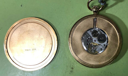 美品 手巻き 懐中時計 高級 TISSOT 金メッキ? 稼動品 アンティーク