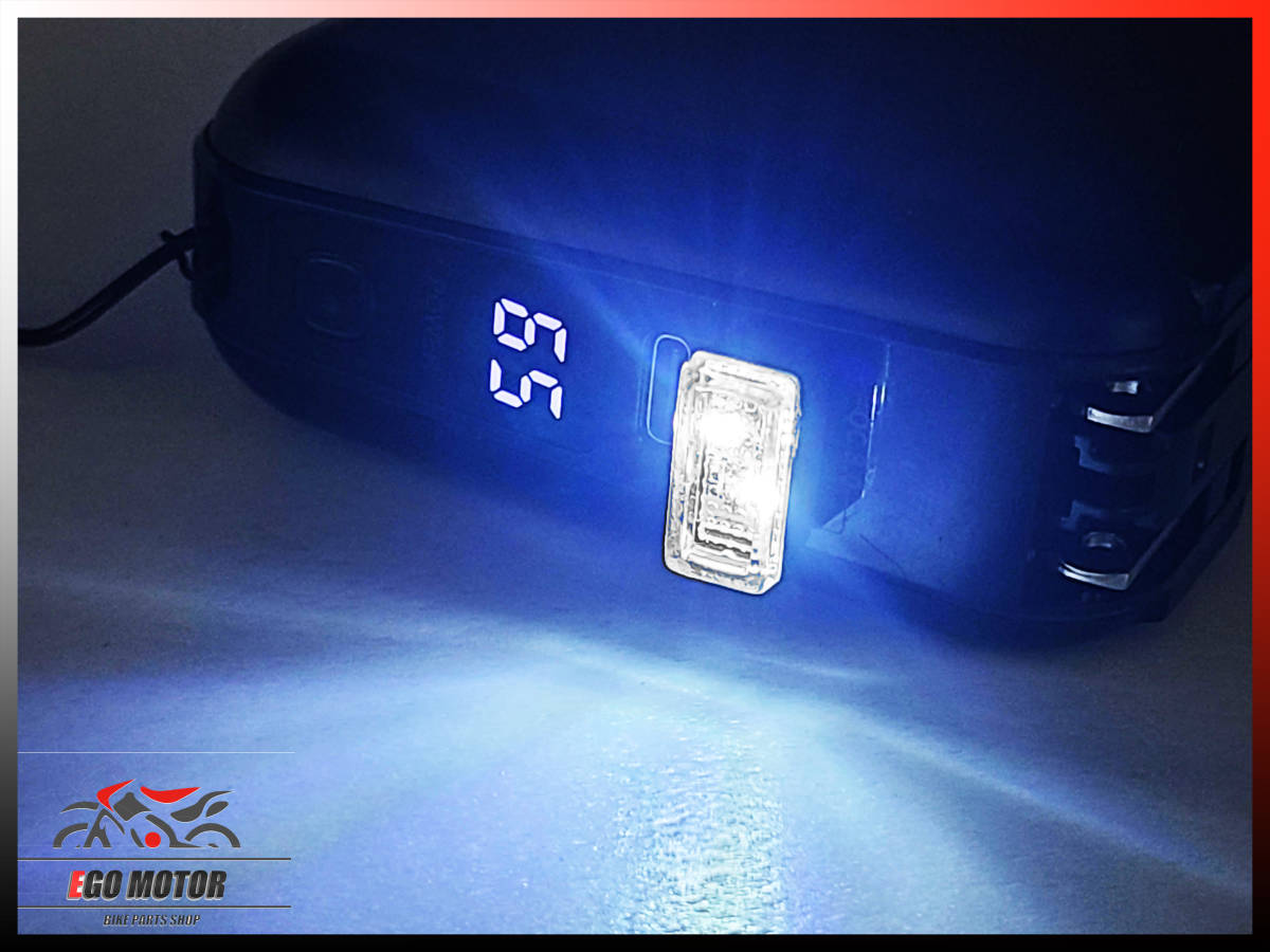 a31WT×2 車用 LED 車内 イルミライト イルミネーション アクセサリー 2個入り USB 車内照明 補助照明 ルームランプ 自動車汎用品 白色_画像6