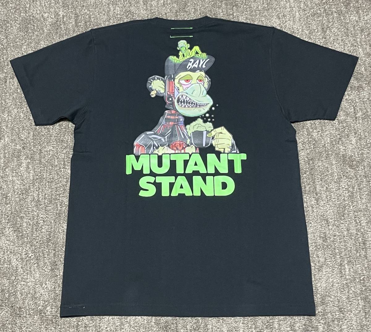 【新品】MUTANT STAND ミュータントスタンド【MUTANT TEE / BLK】Mutant Ape Yacht Club グラフィック TシャツLサイズブラック×グリーン_画像1