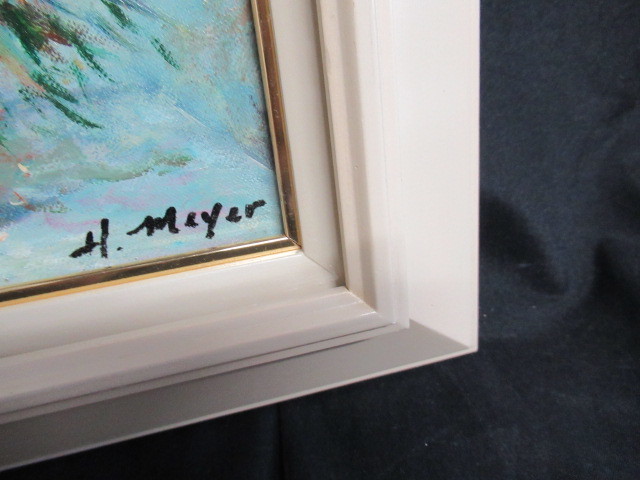 #H.MEYER# flower oil painting frame approximately 34×27. Mini size author details unknown art frame interior oil painting 