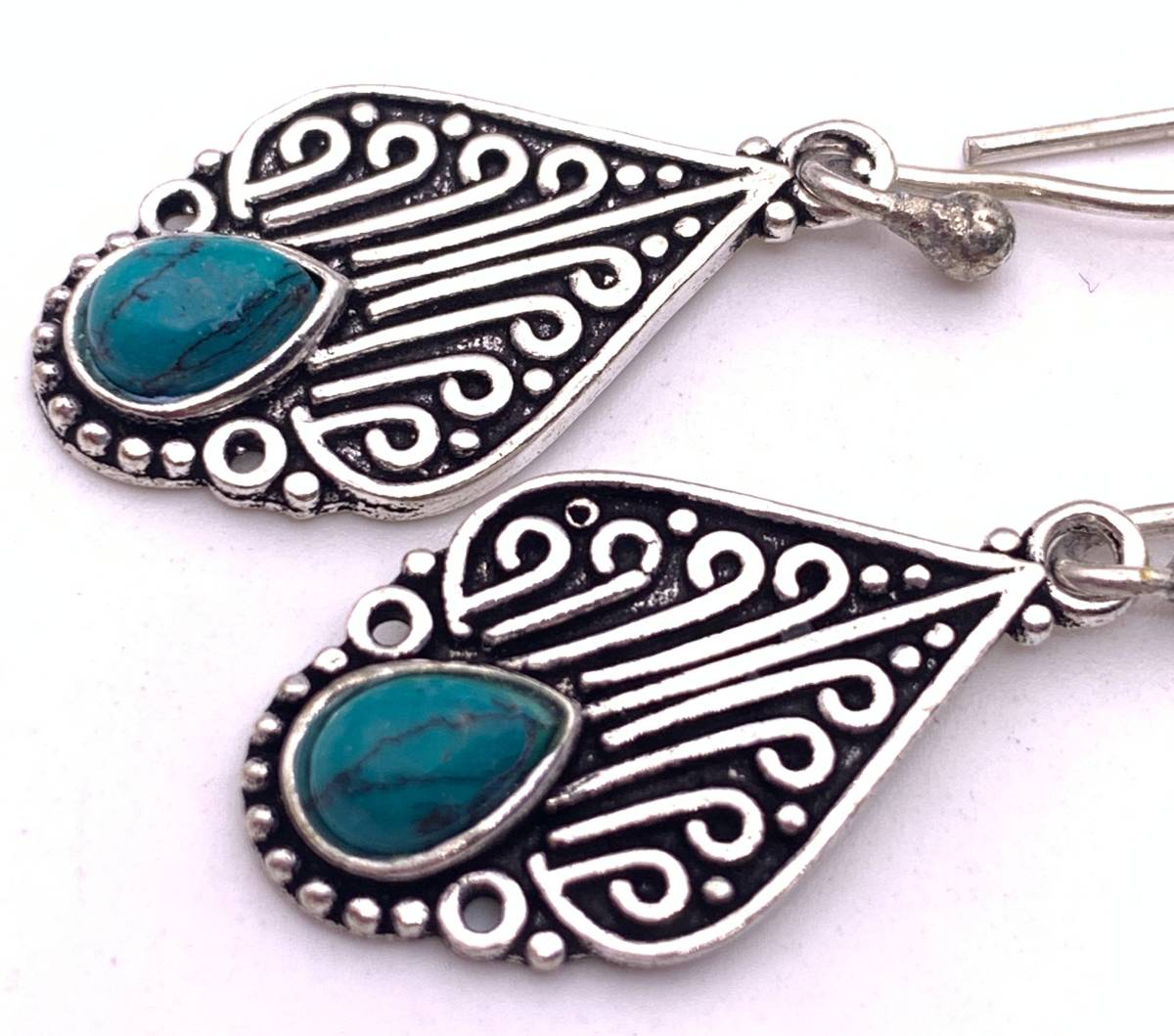  natural stone turquoise. earrings -SM