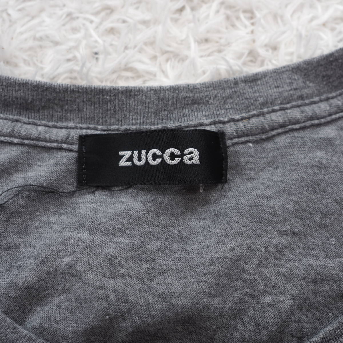 G1284*ZUCCA Zucca * cotton * cardigan * gray *M