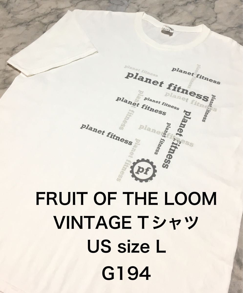 【レア】US古着 L size FRUIT OF THE LOOM Tシャツ ホワイト