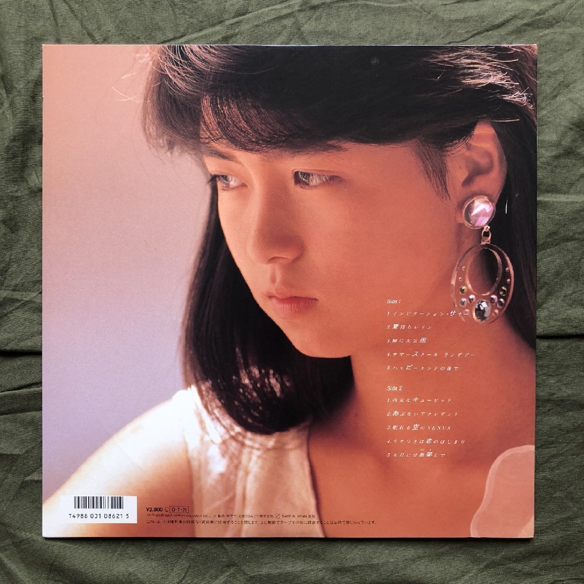 美盤 美ジャケ 美品 激レア 1987年 島田奈美 Nami Shimada LPレコード プロローグ 帯付 自筆サイン入りリーフレット付き 8pブックレット_画像2