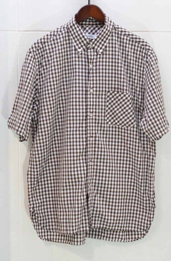 ■nonnative DWELLER B.D. S/S SHIRT COTTON BROAD GINGHAM CHECK■ノンネイティブ NN-S4105 ギンガムチェックシャツ