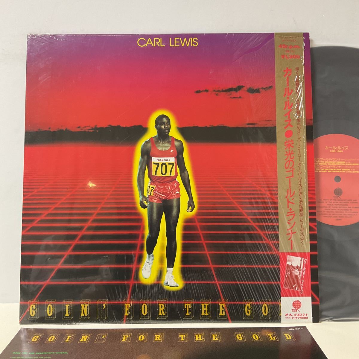 見本盤/シュリンク付/カール・ルイス /栄光のゴールド・ライナー/12inch レコード/帯付/UDL-1001-V/1985/CARL LEWIS/GOIN’ FOR THE GOLD_画像1