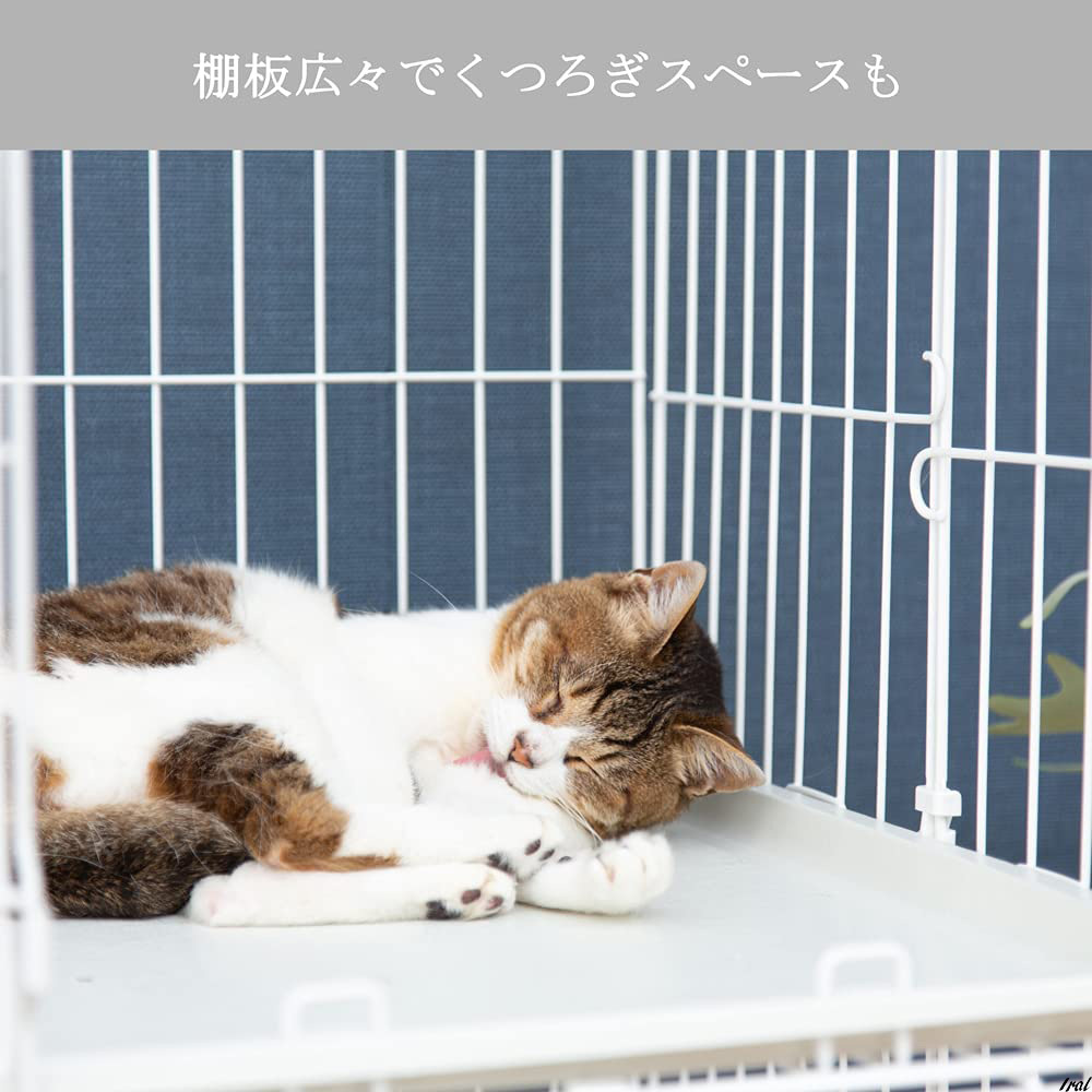 猫 ケージ オリジナルペットケージ 3段 キャスター付 ホワイト 猫用 多頭飼い ペット　キャット　飼育　室内　移動簡単