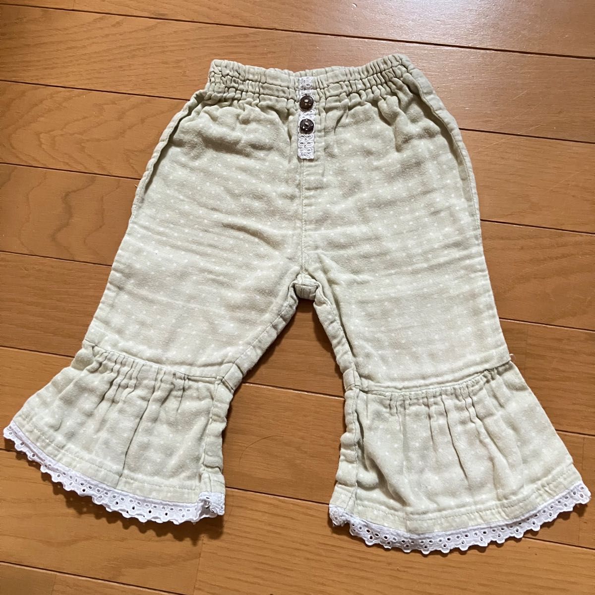 パンプルムース&ブランシェス ショートパンツ90 レース ハーフパンツ 七分丈 ボトムス 綿100% 子供服 夏服 女の子 セット