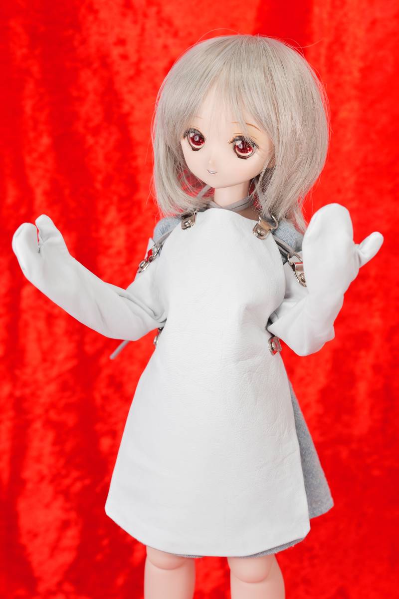 千葉DOLL工房 溶接用風 レザー エプロン グローブ付き 僅かに緑がかった白 MDD ＭＤＤもちあし などに利用可能 本革製の画像1