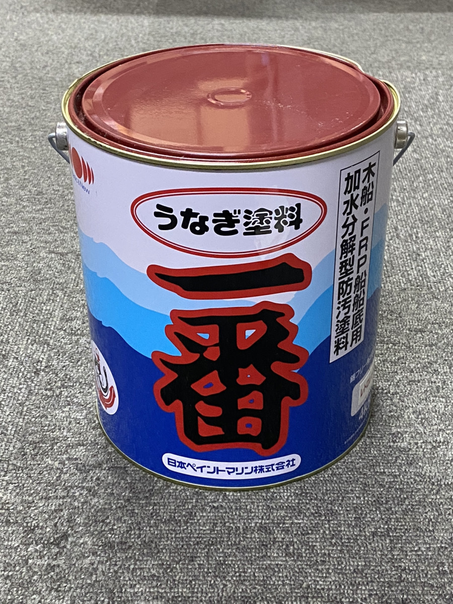 うなぎ一番　レトロレッド　4kg　ヘコミ缶　日本ペイント　③_画像1