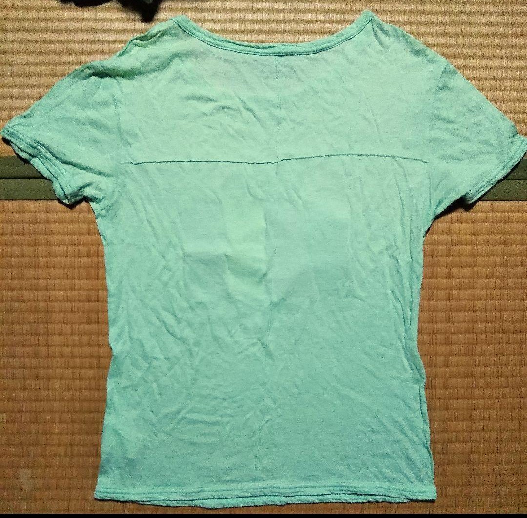 日本製 ストララッジョ Stra Raggio Tシャツ カットソー マルチカラー 文字 イラスト プリント XSサイズ 半袖 ビッキー_画像2