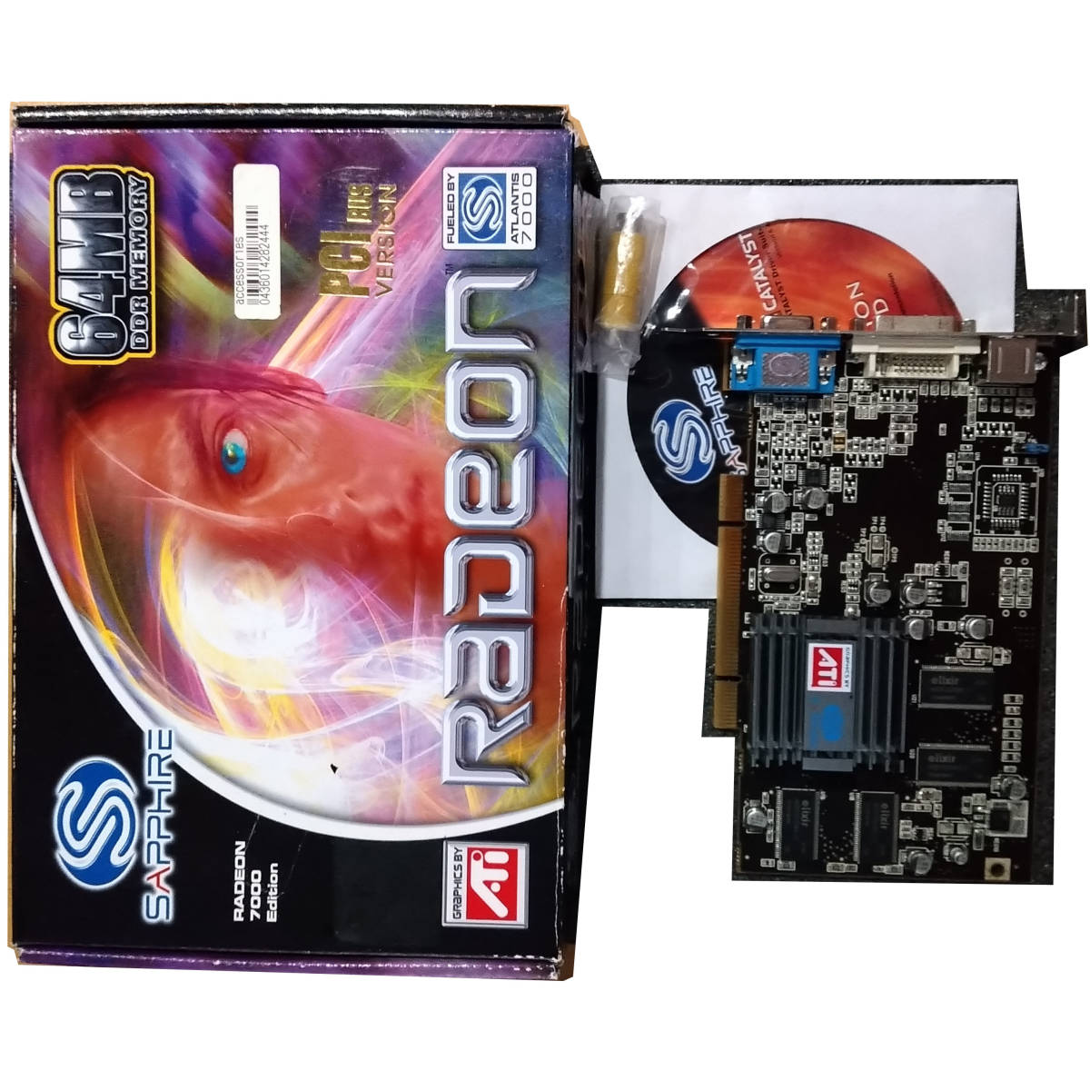 SAPPHIRE ATI Radeon R7000 64M DDR PCI VGA/TVO/DVI-I