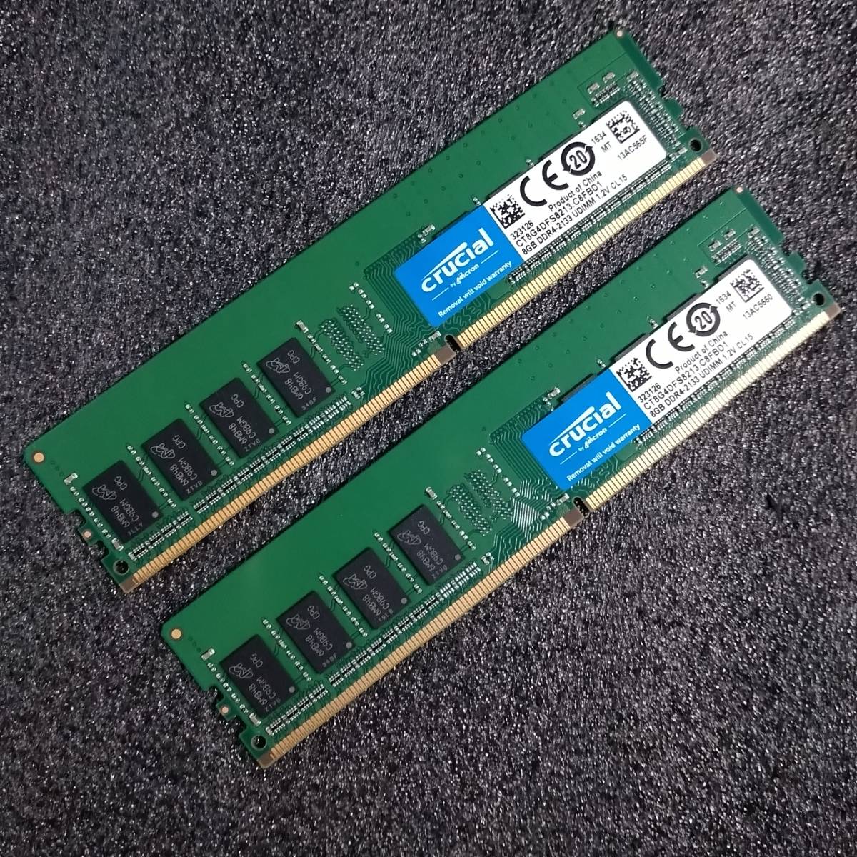 【中古】DDR4メモリ 16GB(8GB2枚組) Crucial CT8G4DFS8213.C8FBD1 [DDR4-2133 PC4-17000]の画像1