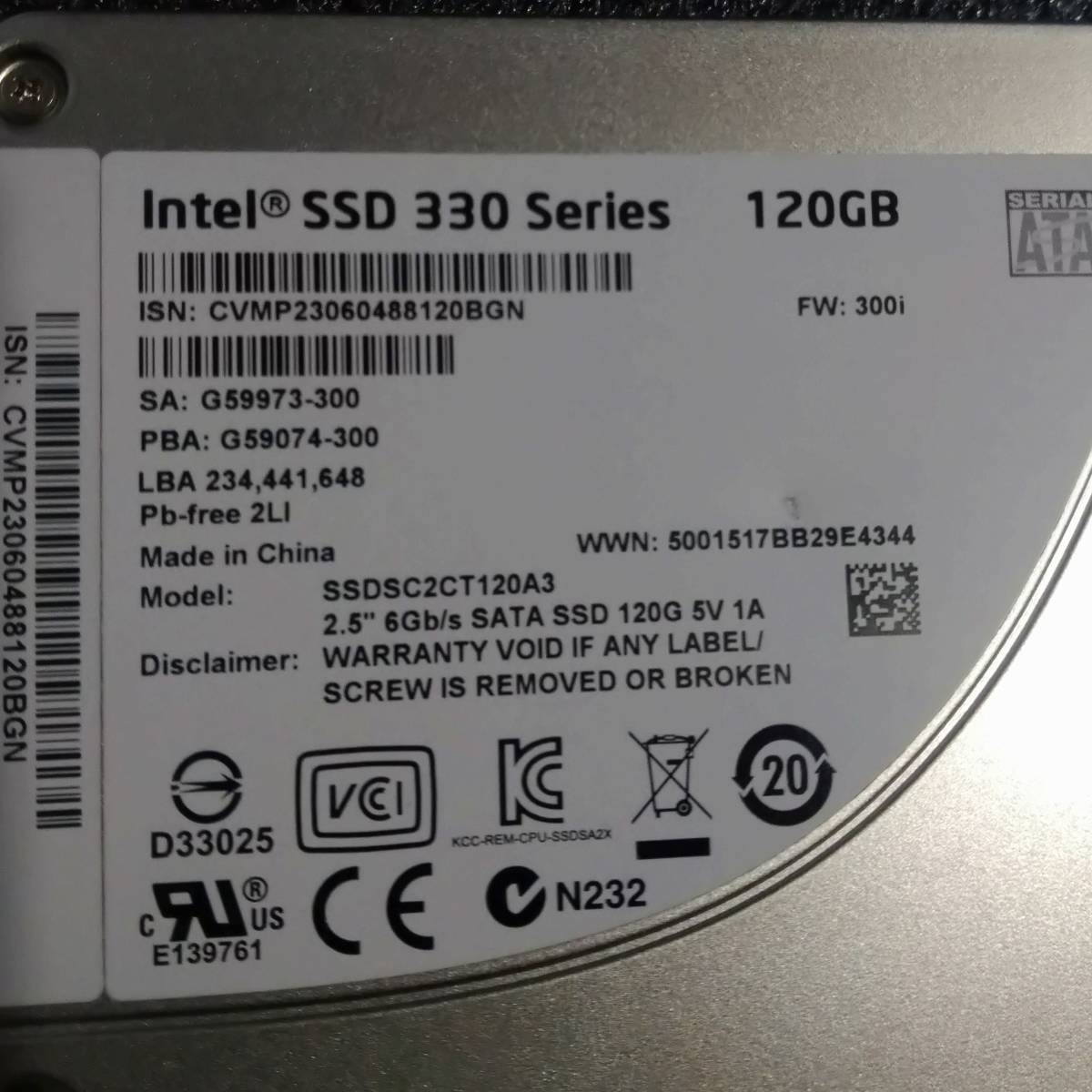 Intel SSD 330 Series Maple Crest 240GB MLC 2.5inch 9.5mm Reseller Box