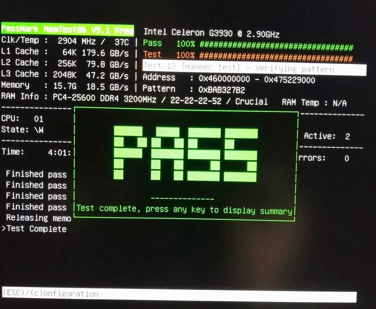 DDR4メモリ 16GB(8GB2枚組) CFD W4U3200CM-8G(Crucial CT8G4DFS832A