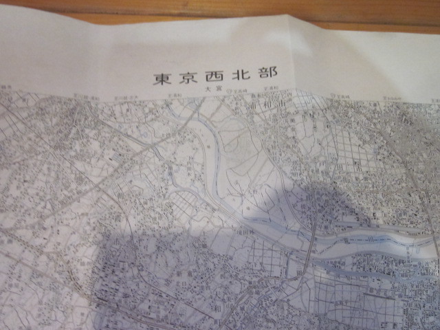 古地図　東京西北部　　5万分の1 地形図　　◆　昭和45年　◆　埼玉県　東京都　_画像1