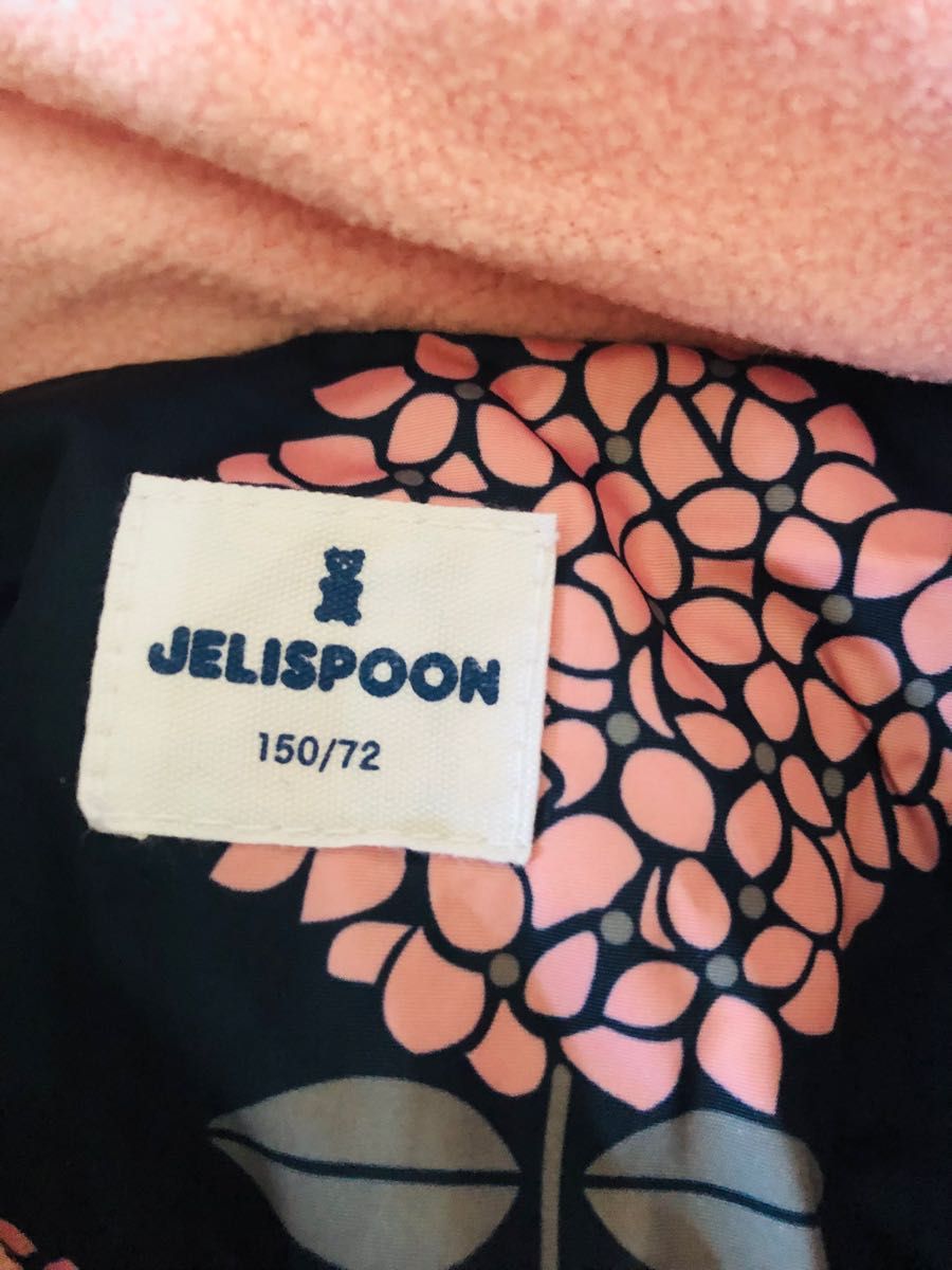 JELISPOON女の子　フード付き リボンコート　スキーウェア