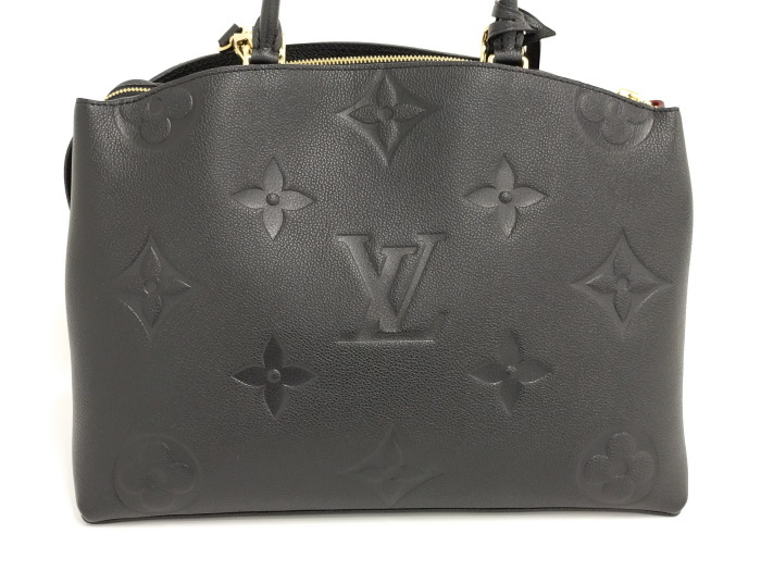 【中古】LOUIS VUITTON グラン パレMM 2WAY バッグ モノグラムアンプラント レザー ブラック M45811_画像2