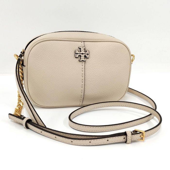 【中古】TORY BURCH ショルダーバッグ レザー オフホワイト 147578