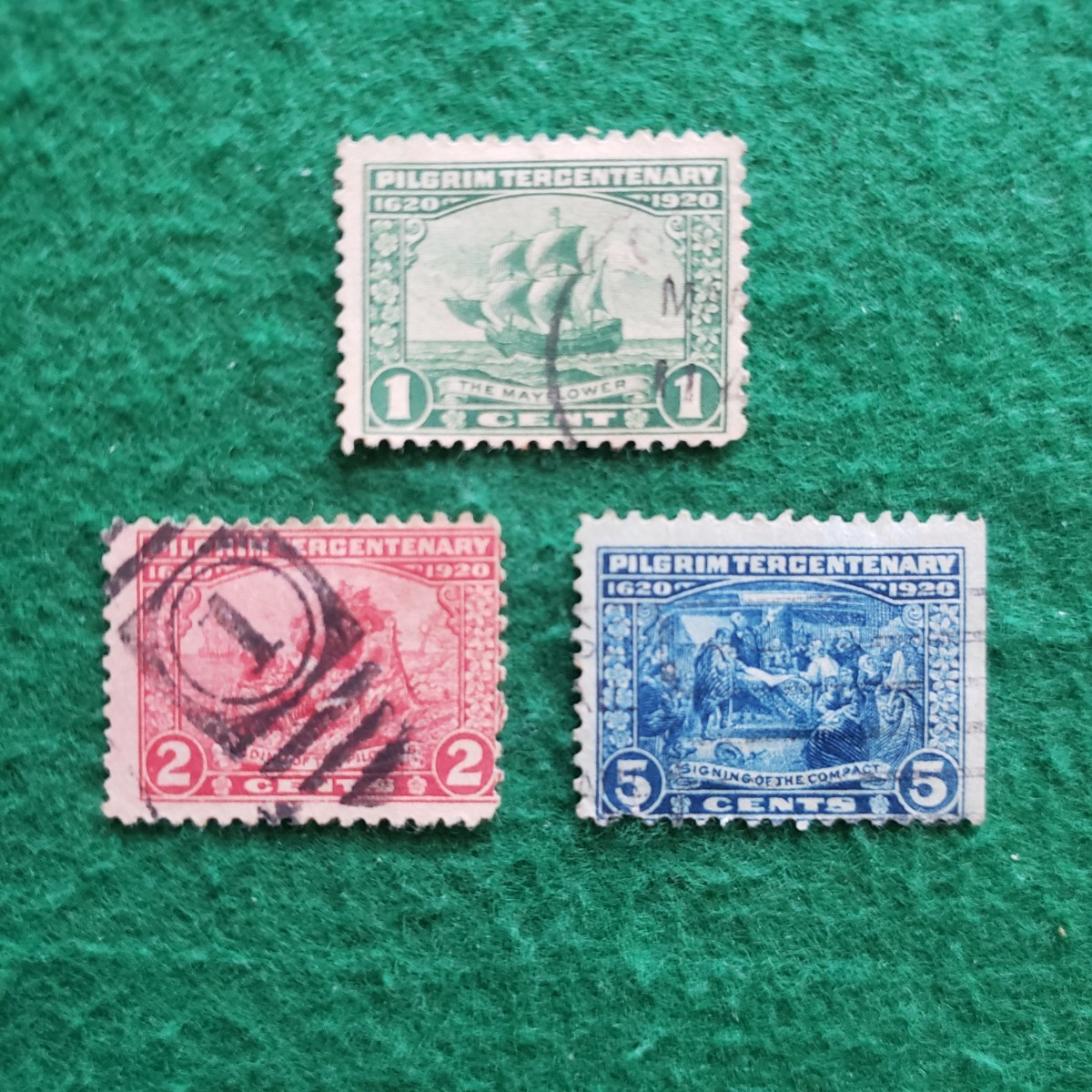 アメリカ合衆国切手 UNITED STATES POSTAGE ★3枚　1920年/外国切手_画像1