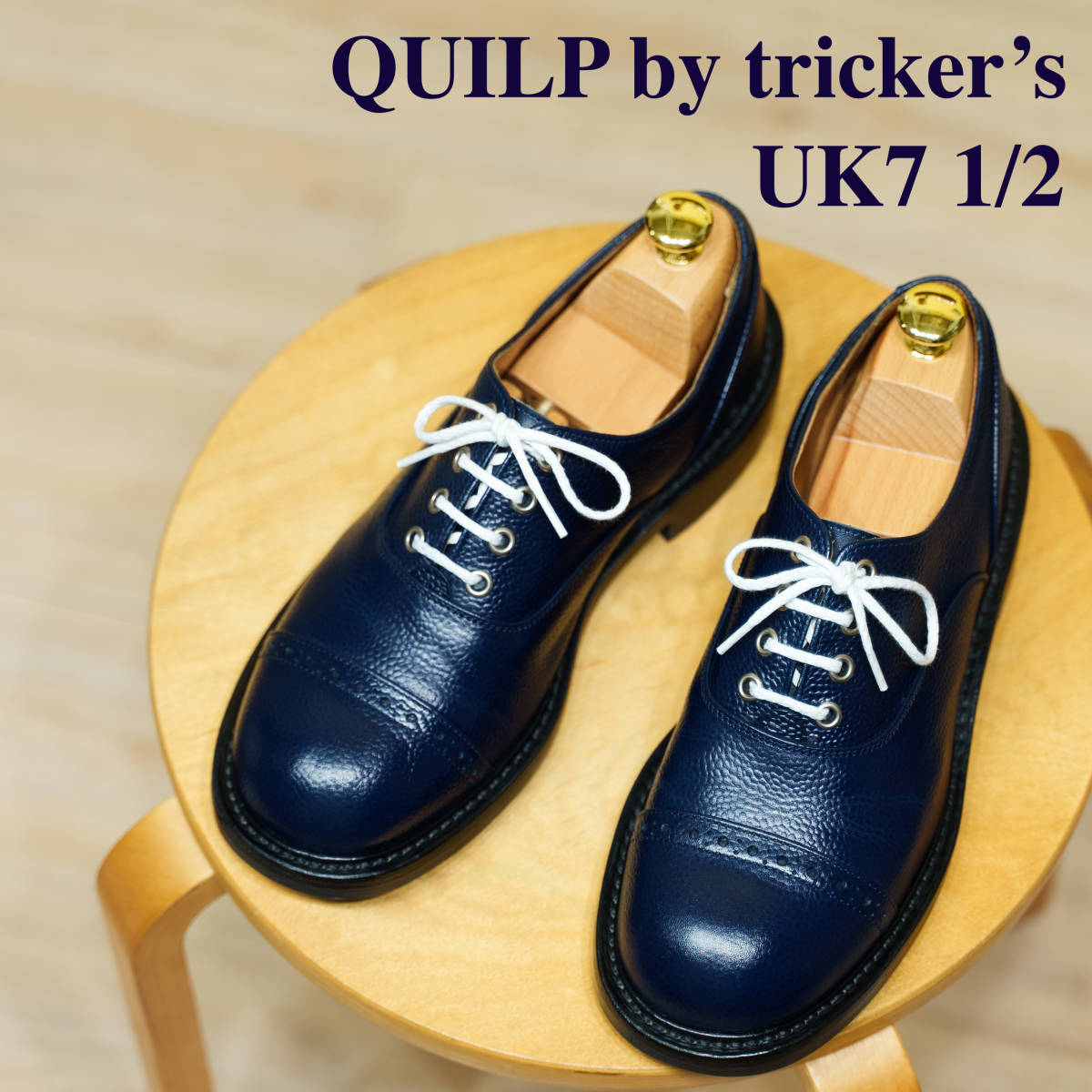 QUILP by tricker’s クイルプ バイ トリッカーズ ネイビー UK7 1/2