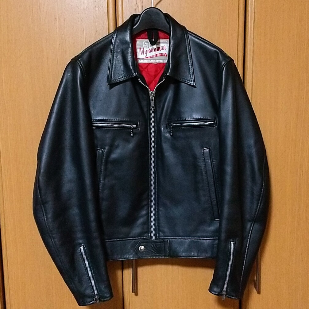 好きに ブラック シングルライダースジャケット Wear Leather 666 黒