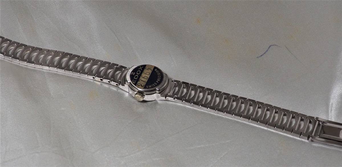 * не использовался Showa Retro dead EDOX механический завод наручные часы retei-s предмет 27665 SS* темно-синий цвет циферблат 