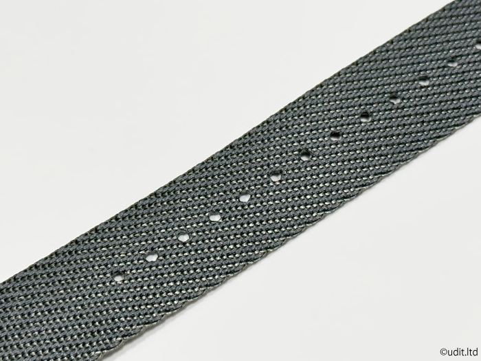 24mm 高品質 スクエア ストラップ 腕時計ベルト ファブリック NATO グレー【適合モデル パネライ等】の画像3