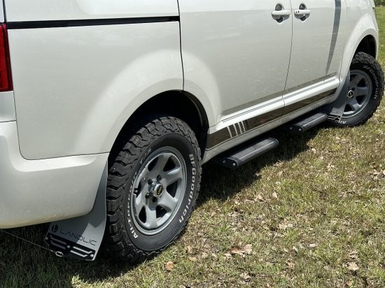 LANDLIC JAPAN】デリカD:5☆前期車用☆マッドフラップ(ミディアム
