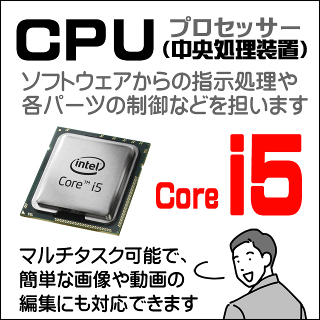 プレゼント進呈中 有名メーカーから店長セレクトおまかせシリーズ Core i5第8世代以上搭載 特選デスクトップパソコン メモリ8GB SSD256GB_画像2
