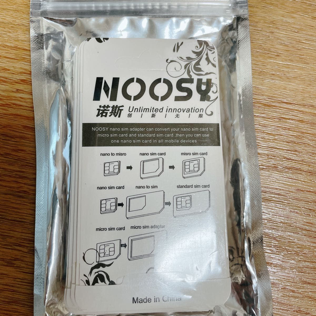 mobee Nano SIM MicroSIM 変換アダプタ 3点セットホワイト