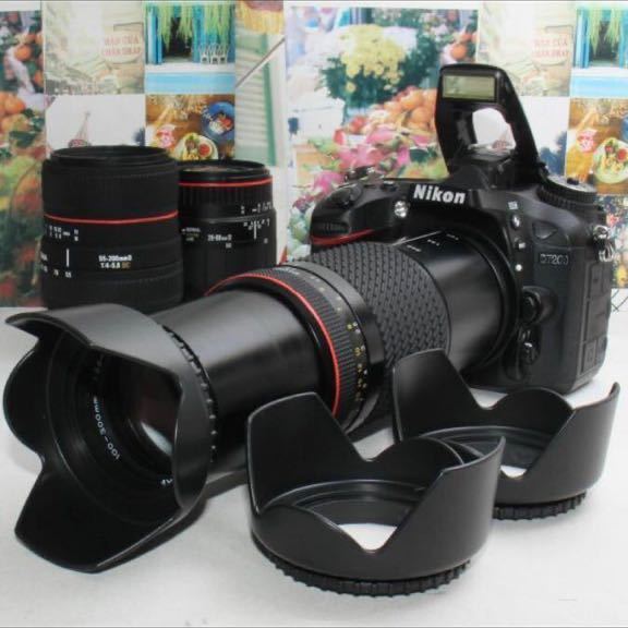 予備バッテリー付きNikon D7200 超望遠トリプルズーム | inmano.com.br