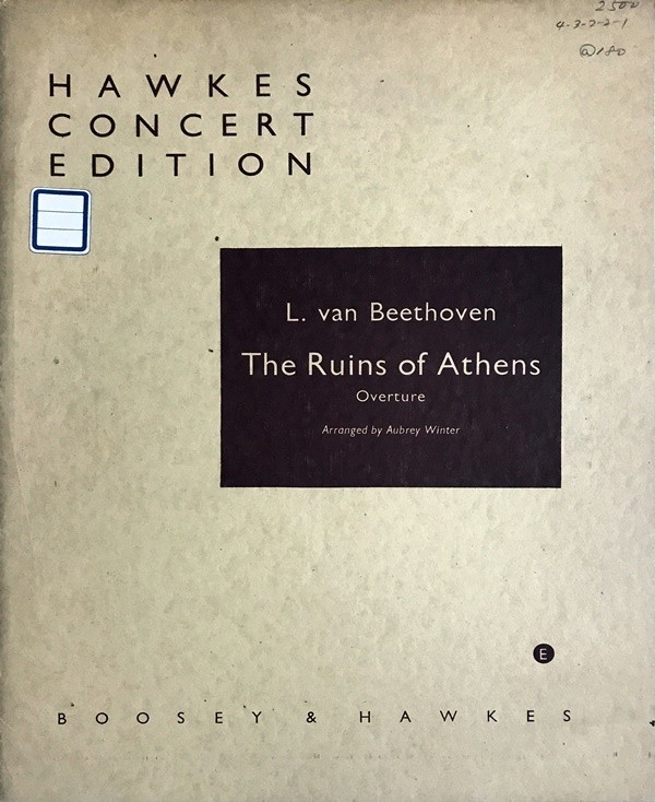 ベートーヴェン 付随音楽「アテネの廃墟」 Op.113 序曲 (パート譜セット) 輸入楽譜 BEETHOVEN Ruinen von Athen, Ouverture arr.A.Winter
