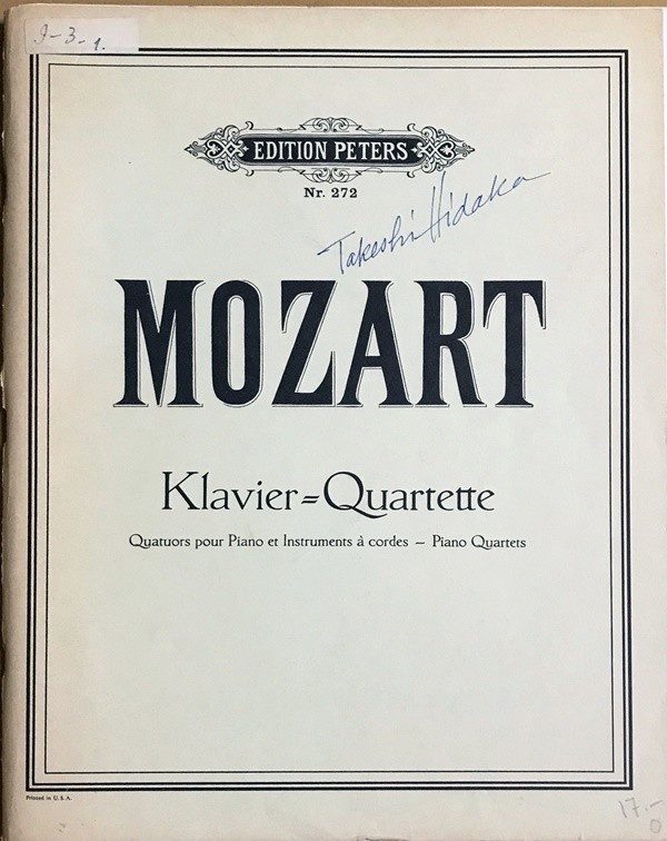 mo-tsaruto фортепьяно 4 -слойный . искривление no. 1 номер to короткий style KV 478, no. 2 номер менять ho длина style KV 493) импорт музыкальное сопровождение Mozart Klavier=Quartette иностранная книга 