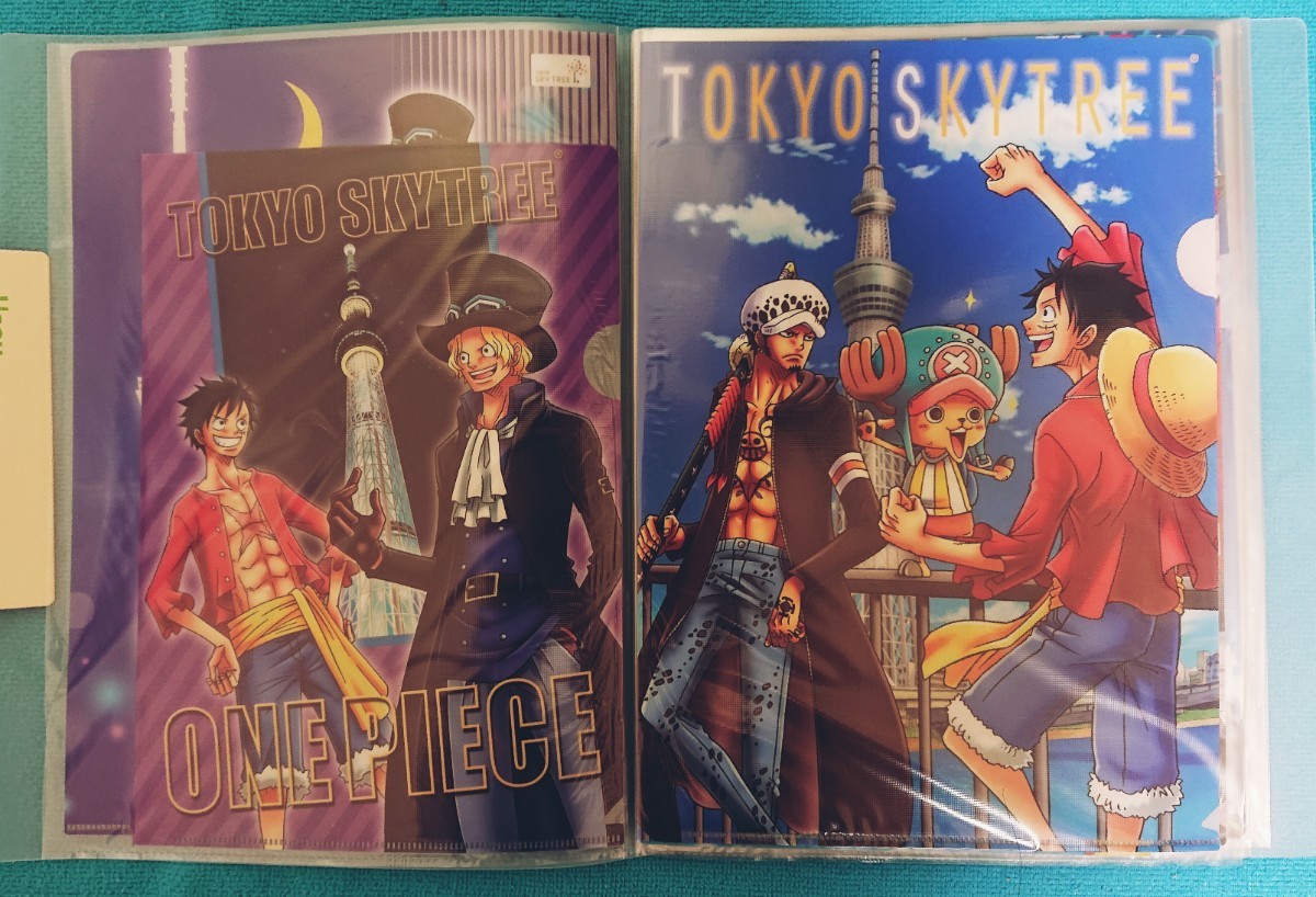 ◆保管フォルダー付き◆ワンピース　ONE PIECE　クリアファイル⑤　ご当地　新品　レア　サボ　トラファルガー・ロー　スカイツリー