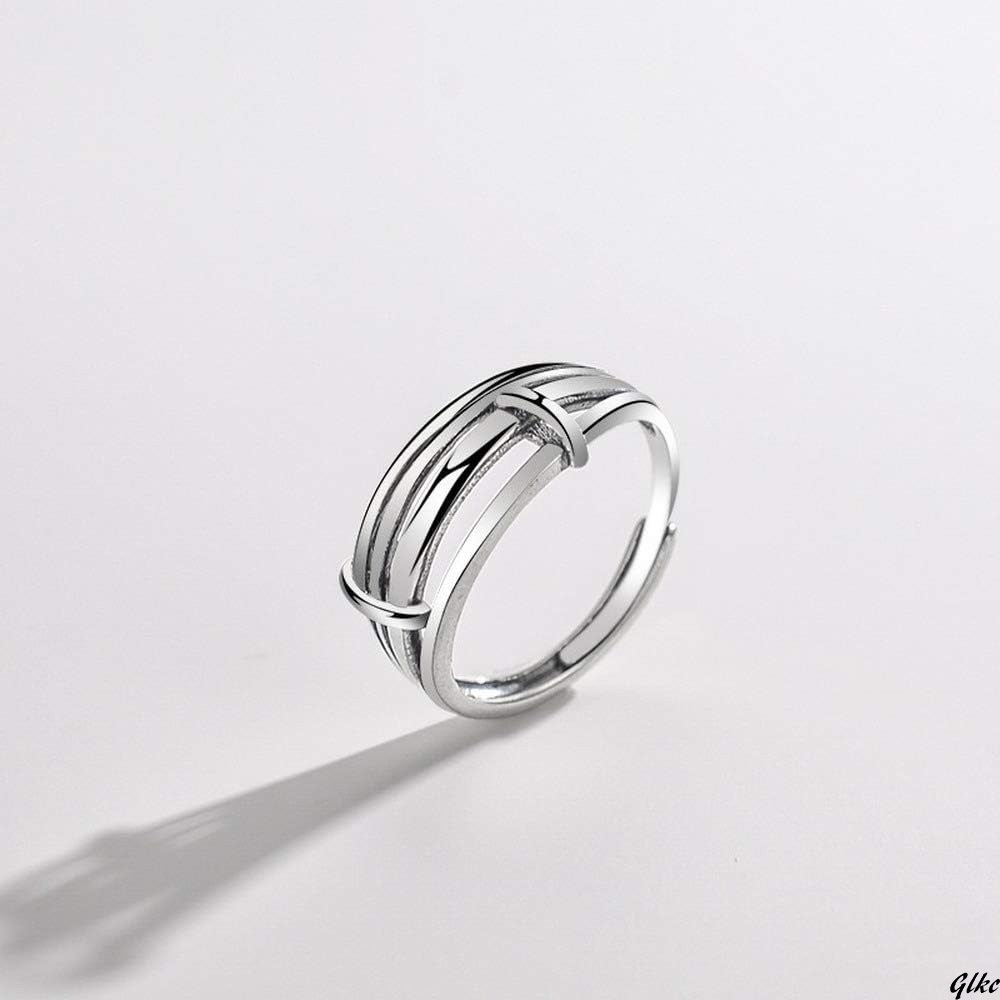 指輪 メンズ レディース フリーサイズ シルバー925 リング 多連 純銀指輪 サイズ調節可能 男女兼用 アクセサリー｜PayPayフリマ