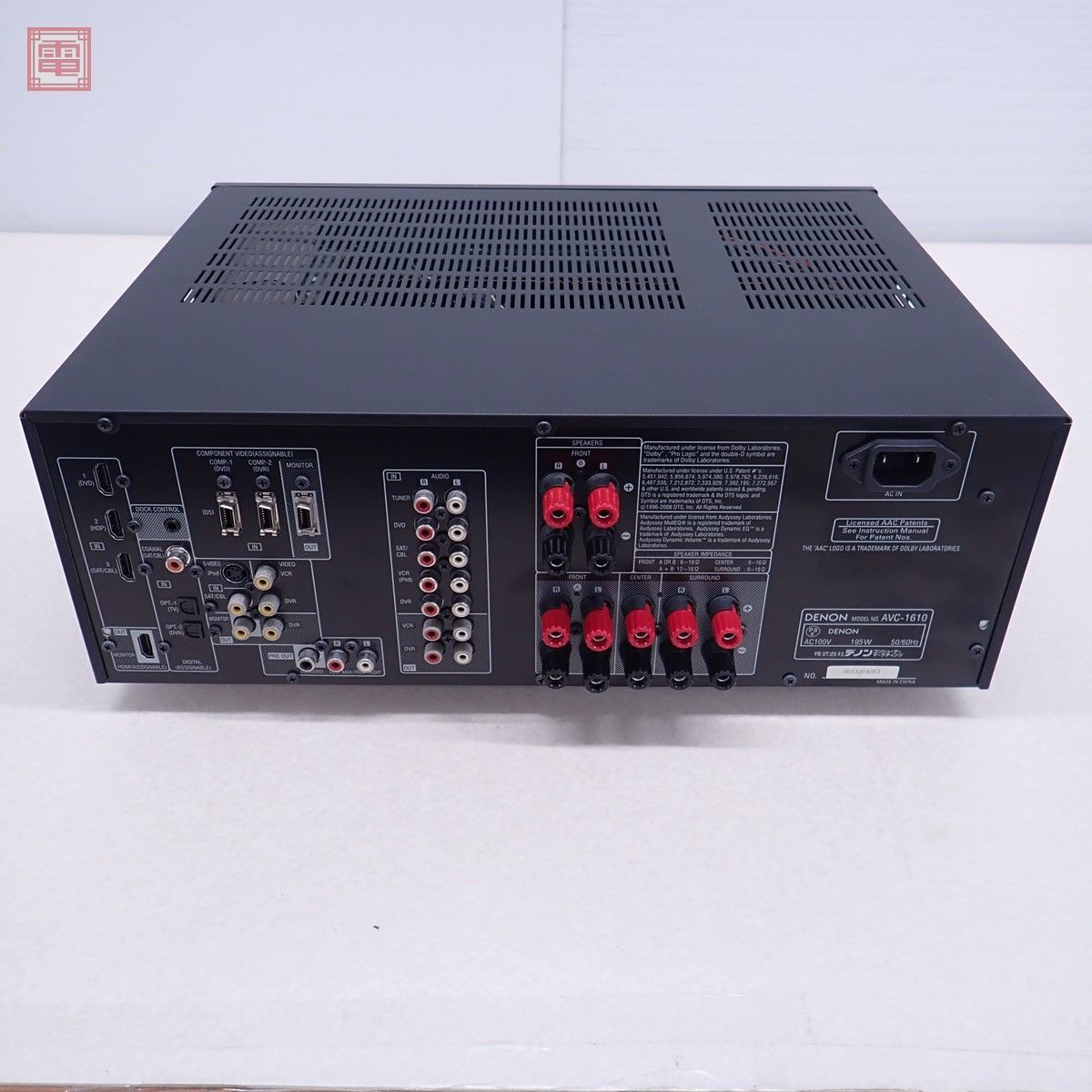 DENON AVC-1610 アンプ ブラック デノン リモコン/AVアンプ用