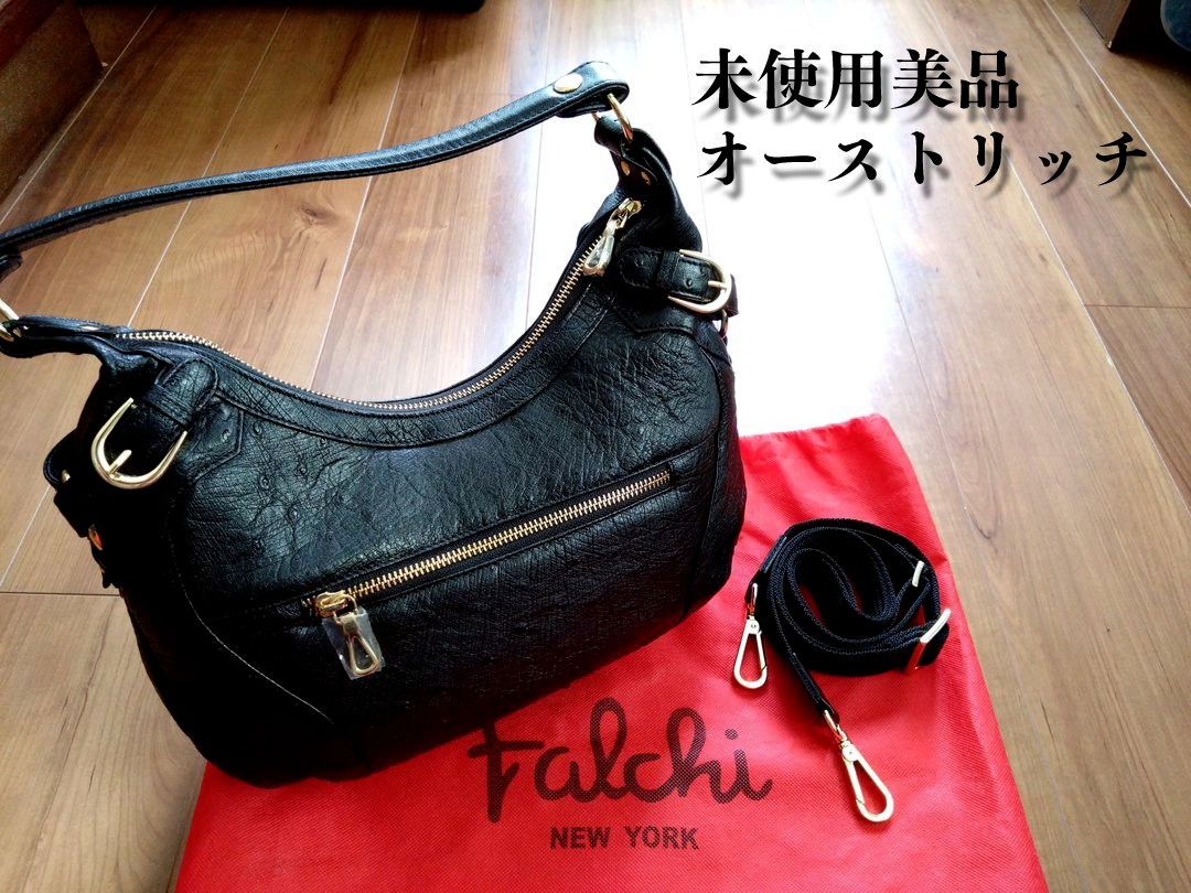 未使用美品】オーストリッチレザー 本革 ハンドバッグ 未使用美品】オーストリッチレザー 本革 ハンドバッグ