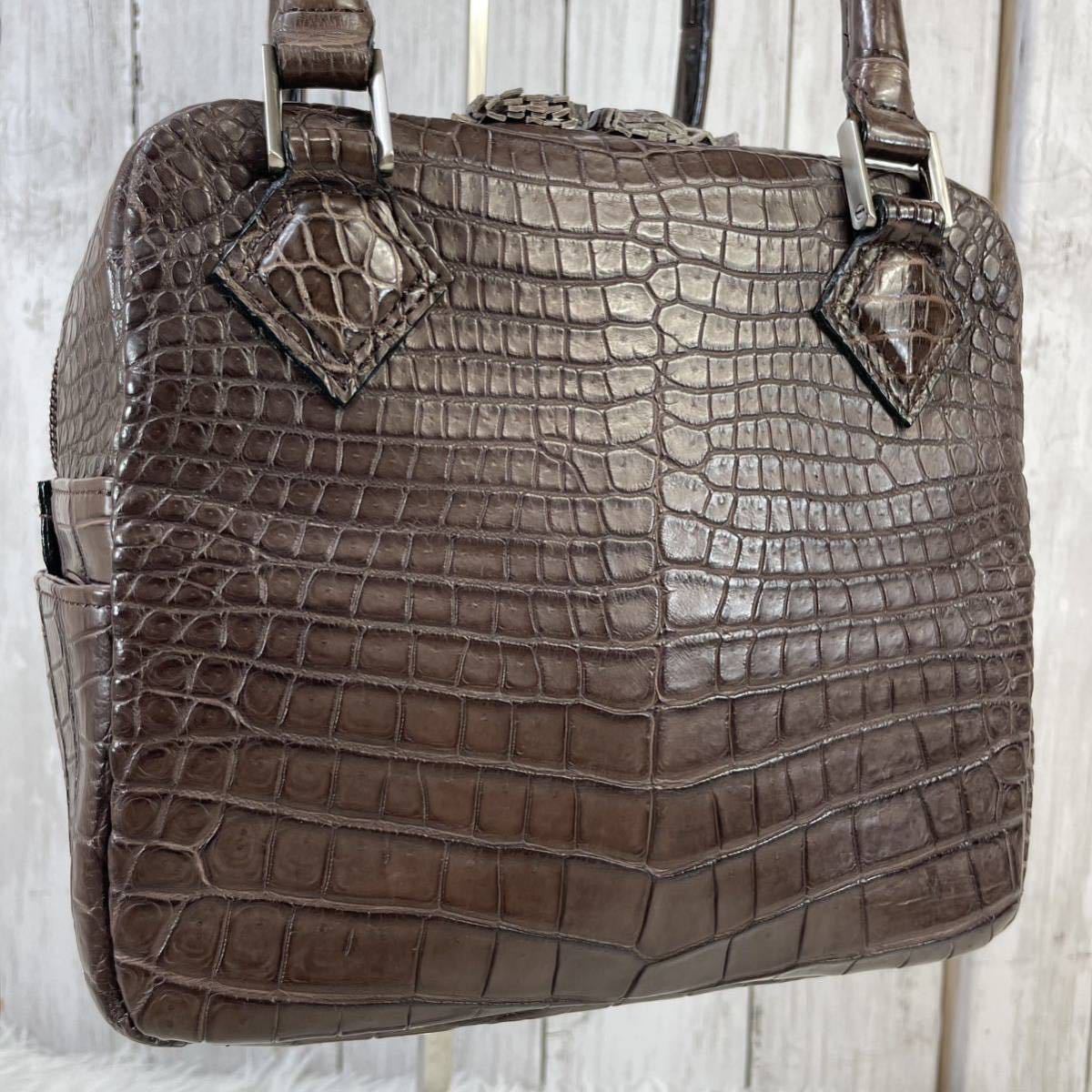 1スタ 1円スタート JRA認定 ZAO クロコダイル ワニ革 CROCODILE SKIN
