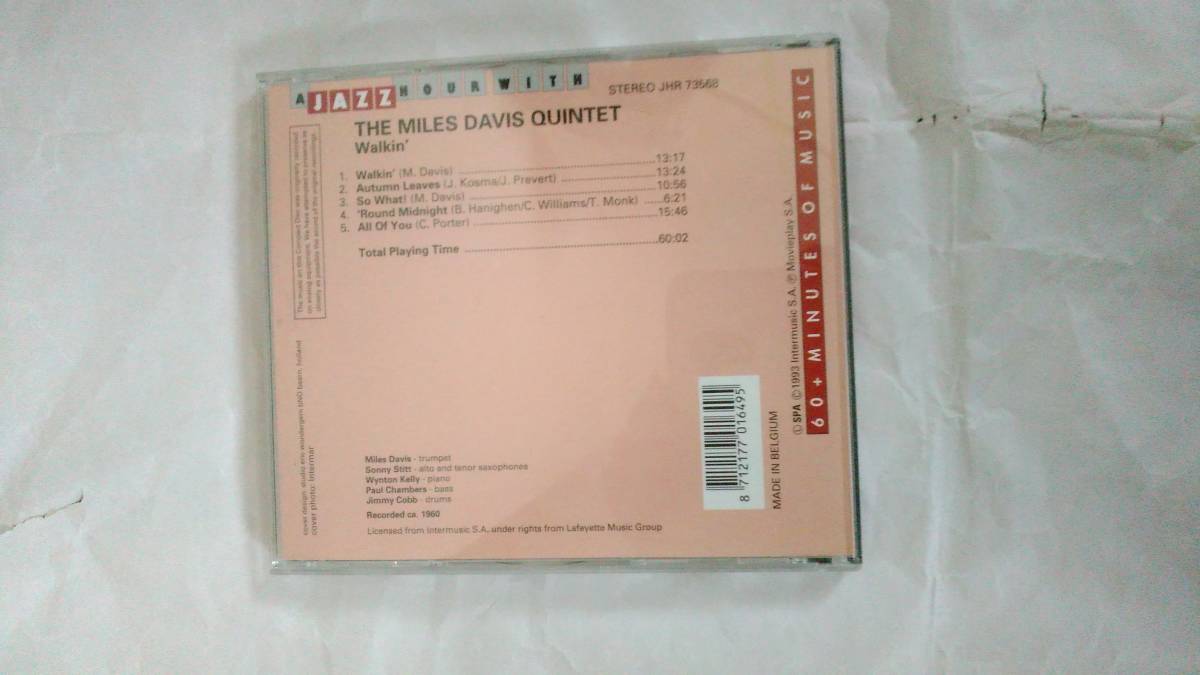 ＣＤ 中古　A JAZZ HOUR WITH ＴＨＥ　ＭＩＬＥＳ　ＤＡＶＩＳ　ＱＵＩＮＴＥＴ